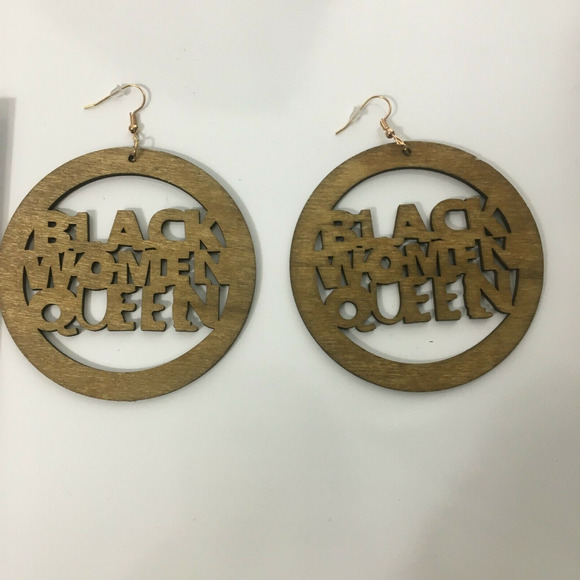 Black Woman Queen Fashion Earrings 2 Pairs New - Picture 2 of 7
